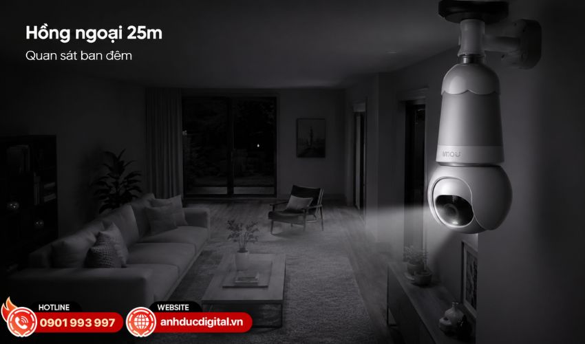 Tầm nh&igrave;n ban đ&ecirc;m 25m với 5 chế độ &aacute;nh s&aacute;ng