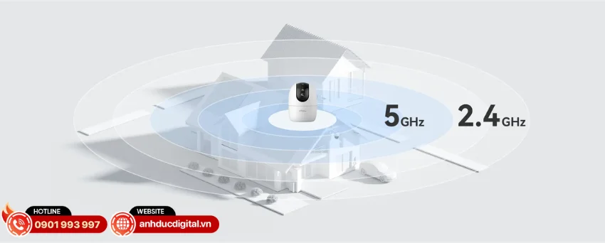 IPC-A32P-PRO hỗ trợ kết nối Wi-Fi 6 băng tần k&eacute;p 2.4GHz v&agrave; 5GHz