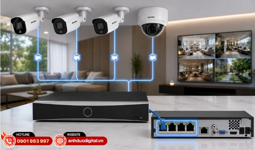 Cấp nguồn PoE tiện lợi, lắp đặt nhanh ch&oacute;ng