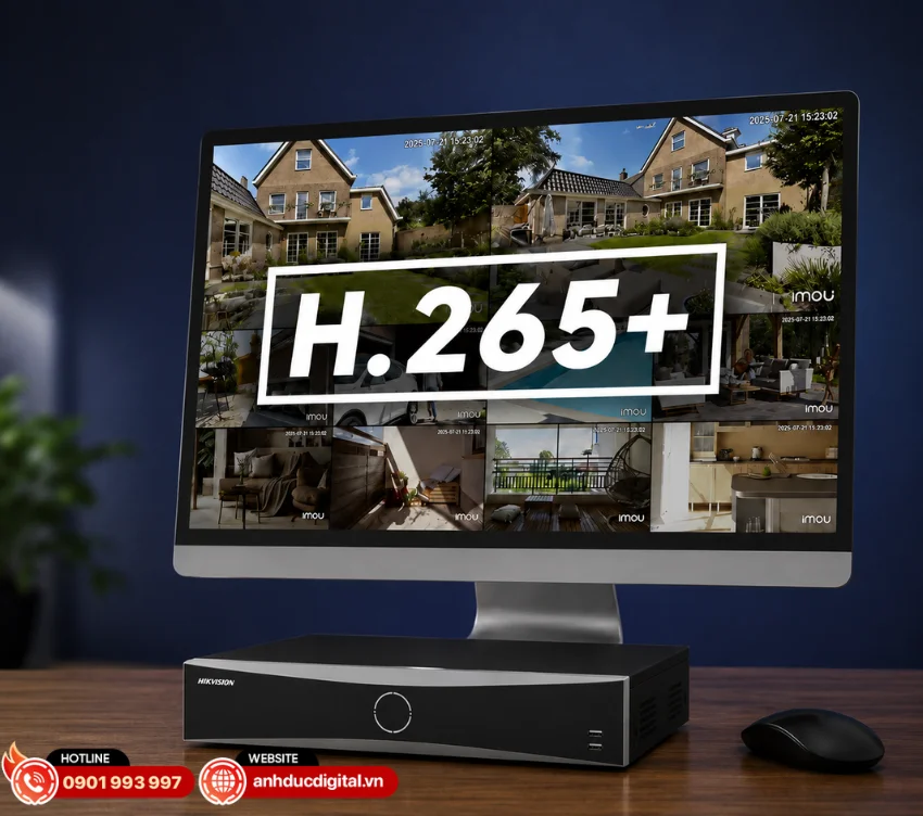 DS-8616NXI-K8 hỗ trợ c&aacute;c chuẩn n&eacute;n video H.265+/H.265/H.264+/H.264