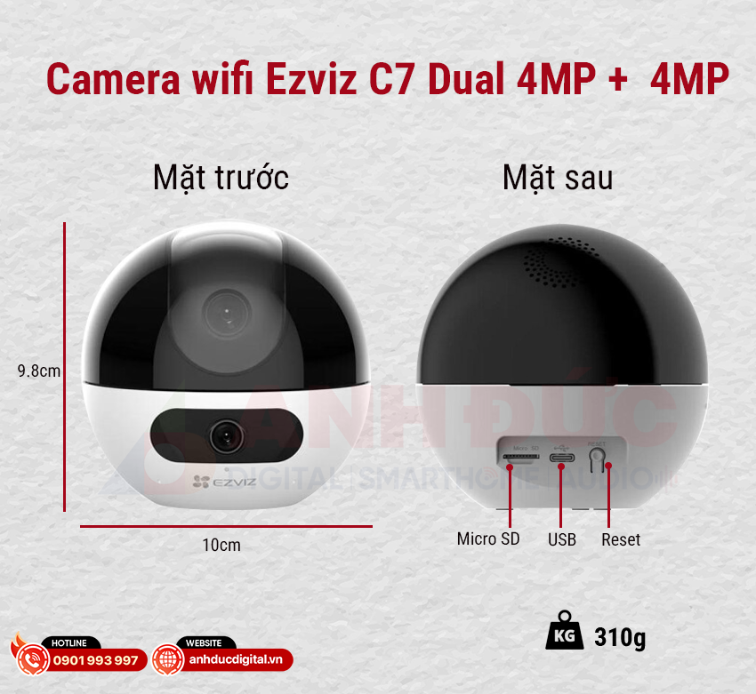Camera wifi Ezviz C7 Dual 4MP tong quan-1