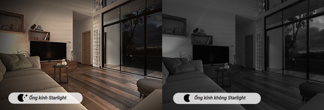Ghi hình màu với ống kính Starlight