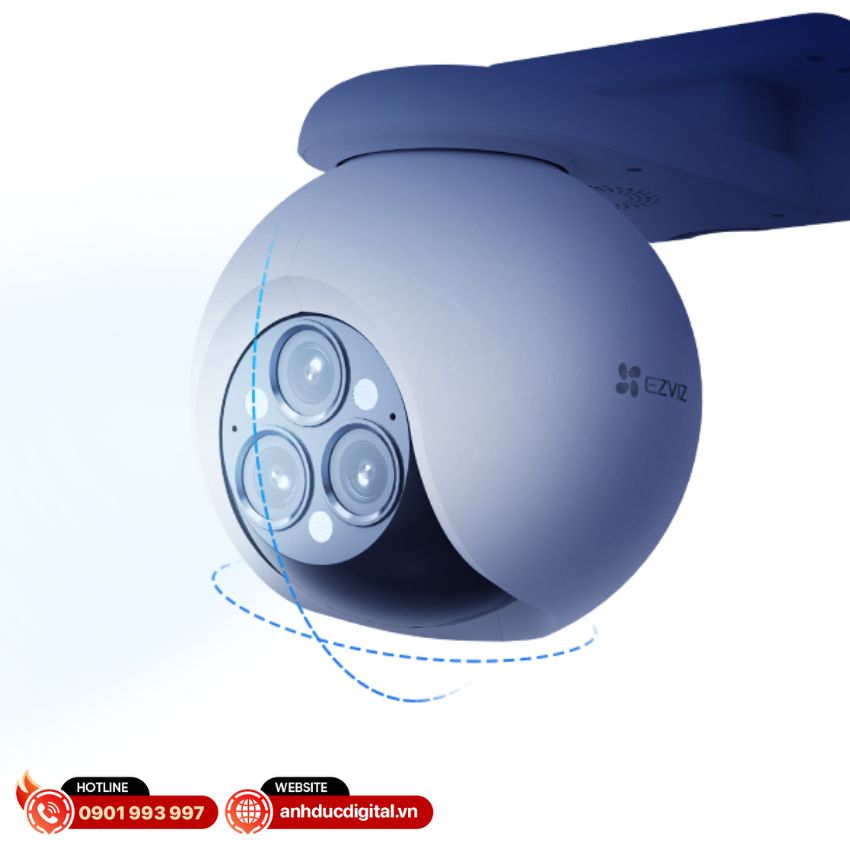 Hướng chuyển động camera Wifi Ezviz H80f Multi 2K⁺