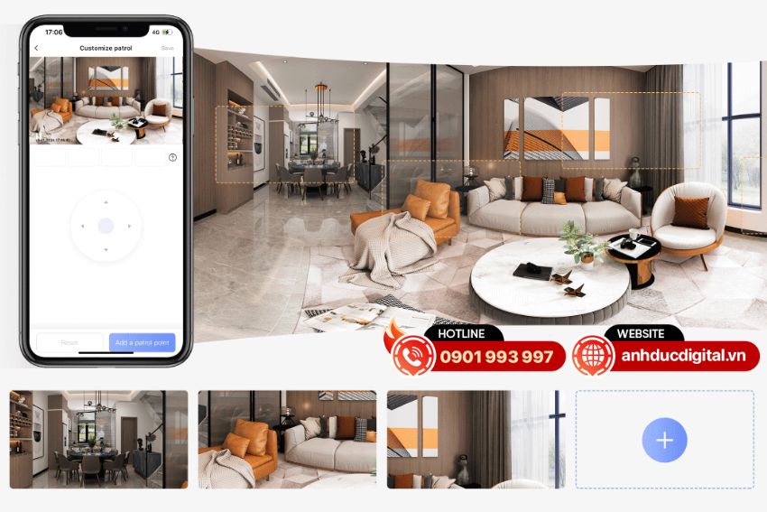 Chế độ tuần tra tự động của Camera Wifi Ezviz C60p Dual Mix 2K