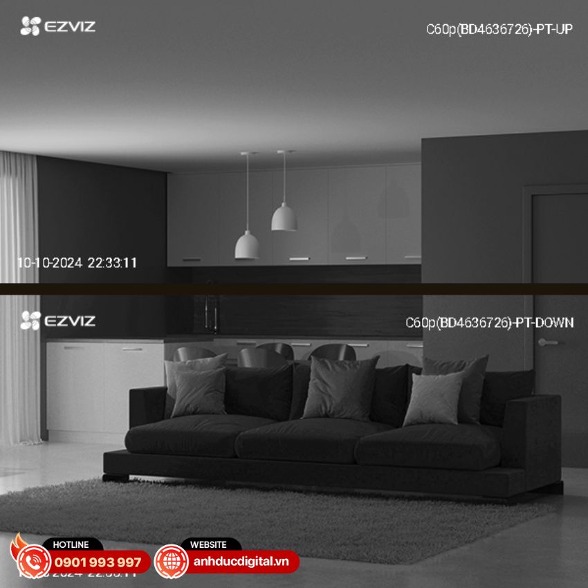 đèn hồng ngoại đêm của Camera Ezviz