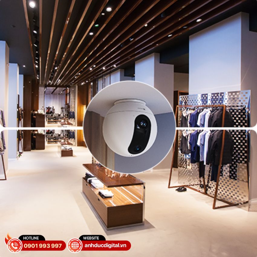 Góc quay từ trên xuống của Ezviz C60p Dual Mix 2K