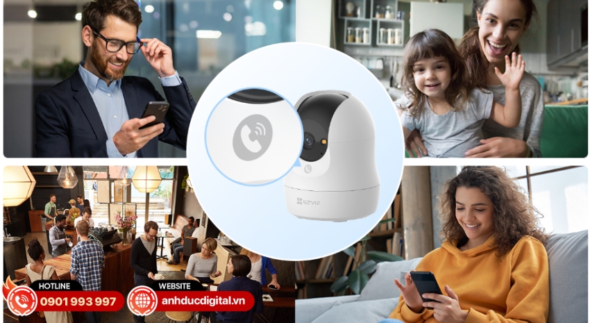 Camera Ezviz C6N G1 3K hỗ trợ đàm thoại 2 chiều