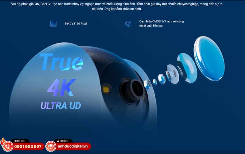 Camera Ezviz C6N G1 4K giám sát thông minh