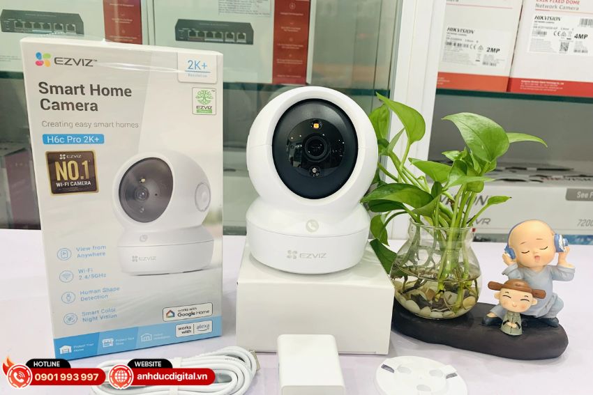 Camera WiFi Ezviz H6C Pro 2K+ thiết kế nhỏ gọn và thanh lịch