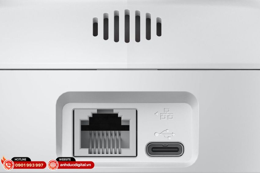 Cổng kết nối Type-C và LAN tinh tế