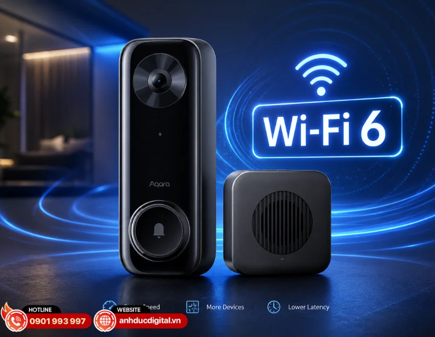 Aqara G400 trang bị Wi-Fi 6 hỗ trợ hai băng tần 2.4GHz v&agrave; 5GHz