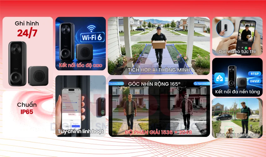 Chu&ocirc;ng cửa th&ocirc;ng minh Aqara G400