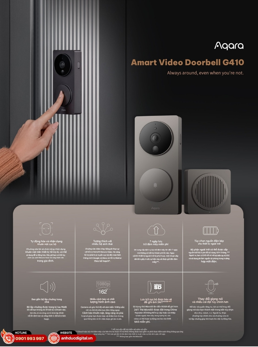 Chuông cửa thông minh Aqara G410