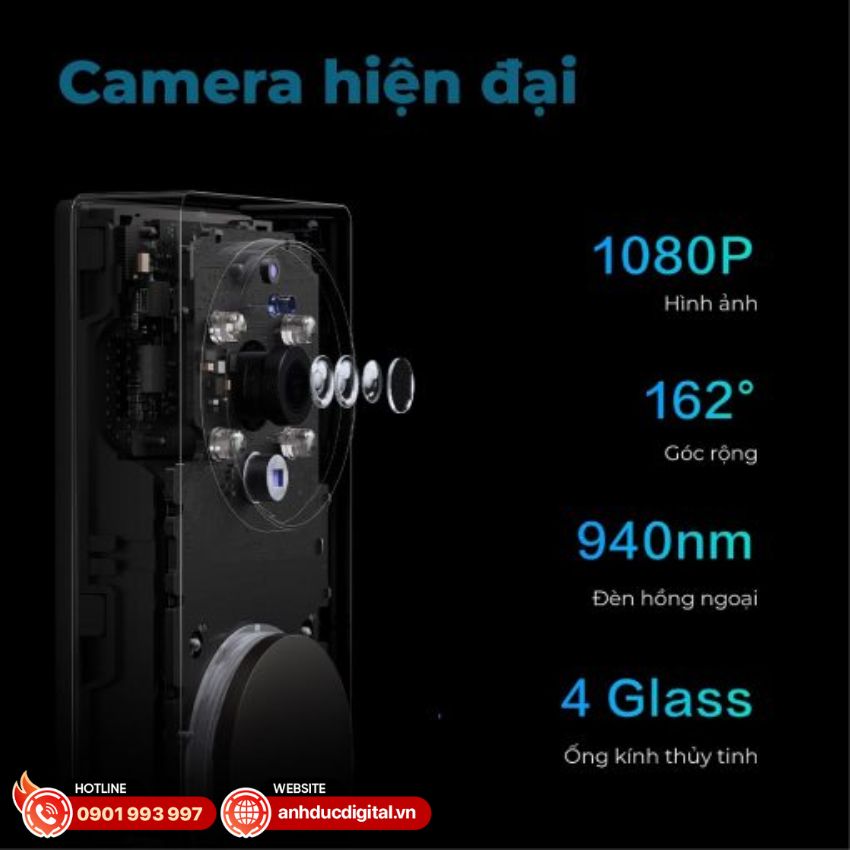 Camera chất lượng cao và góc nhìn siêu rộng của Chuông cửa Aqara G4