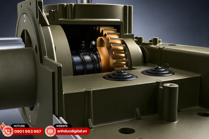 Motor cổng lùa DEA Gulliver/N/M có khả năng điều chỉnh linh hoạt giúp dễ dàng cân chỉnh vị trí ăn khớp với thanh răng