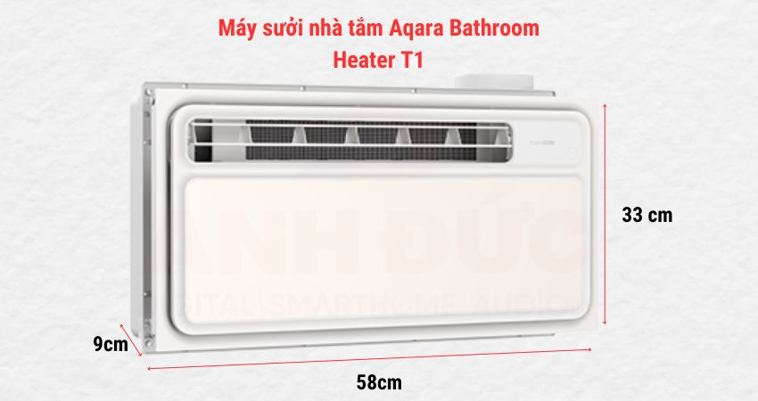 Thiết kế sản phẩm Đèn sưởi nhà tắm Aqara T1 (Quốc tế)