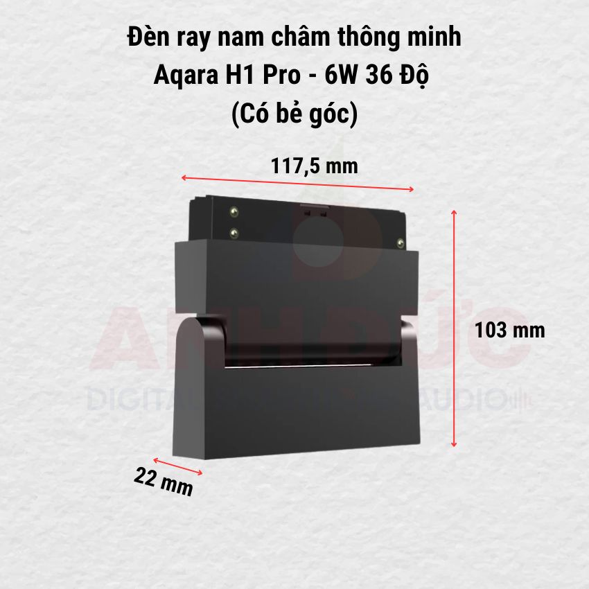 thiết kế tổng quan Đèn ray nam châm thông minh Aqara H1 Pro - 6W 36 Độ (Có bẻ góc)