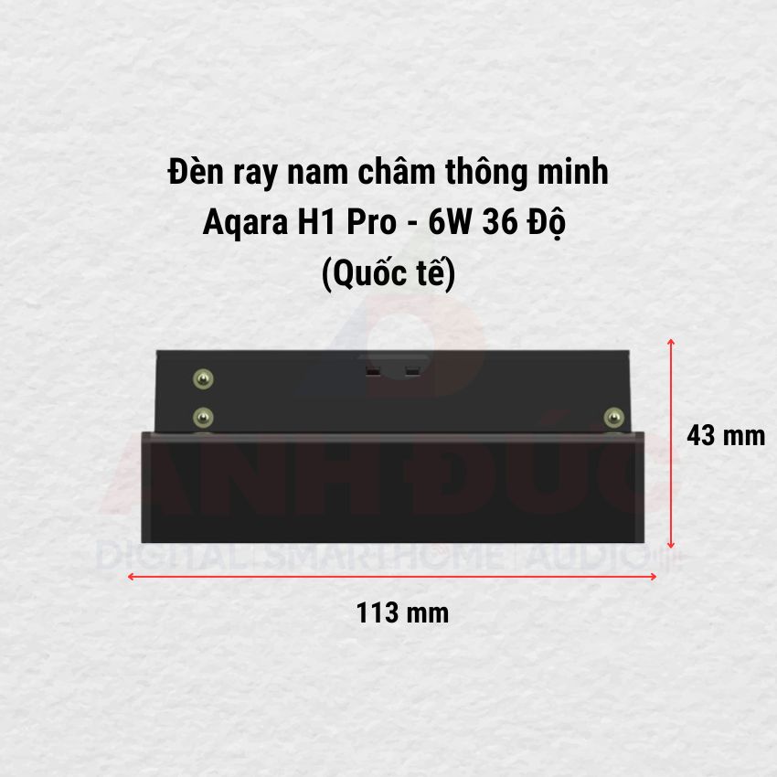Tổng quan thiết kế Đèn ray nam châm thông minh Aqara H1 Pro - 6W 36 Độ (Quốc tế)