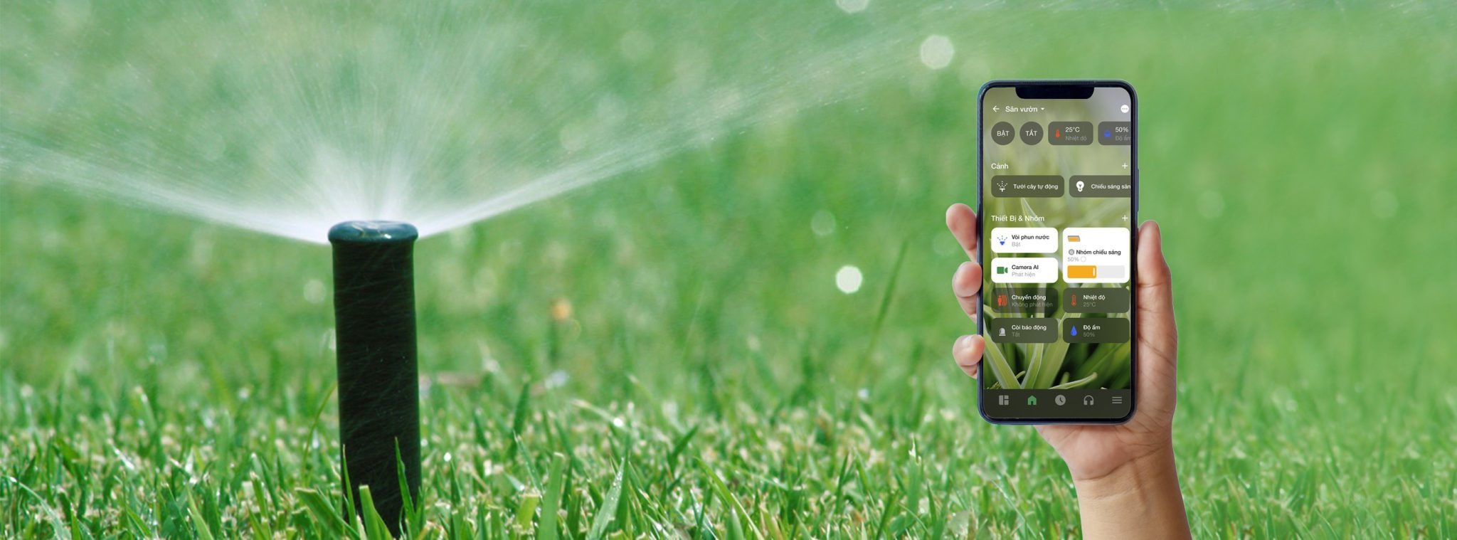 Hệ thống tưới cây tự động 02