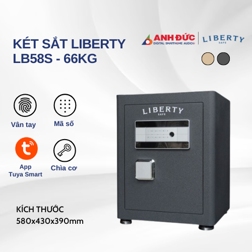 Két sắt thông minh Liberty LB58S - 66kg | Gray