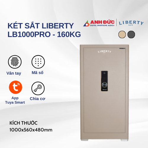 Két sắt thông minh Liberty LB1000PRO - 160kg | Gold (Chính hãng)