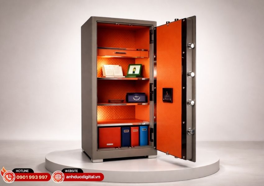 Nội thất bọc da cam Hermes Liberty LB1500 Pro