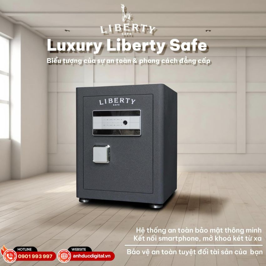 Két sắt vân tay Liberty LB45S khóa điện tử và app điện thoại