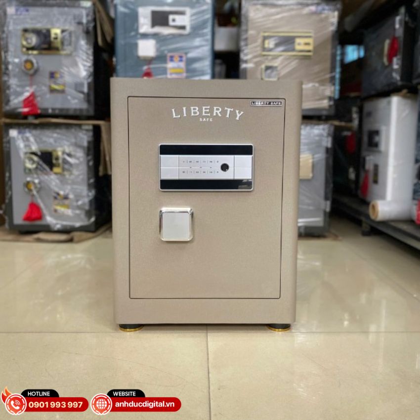 Két sắt Liberty LB45S màu nỉ xám và nỉ vàng