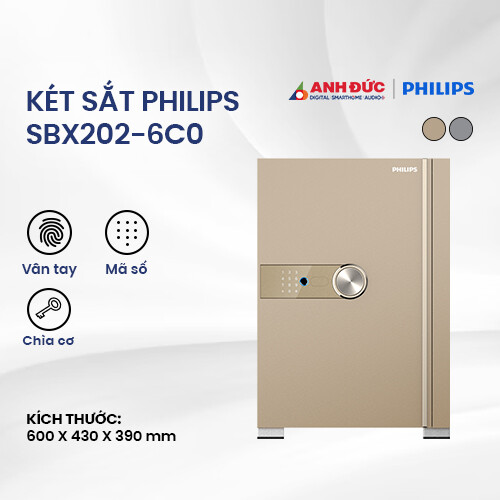 Két sắt Philips SBX202-6C0 | Gold