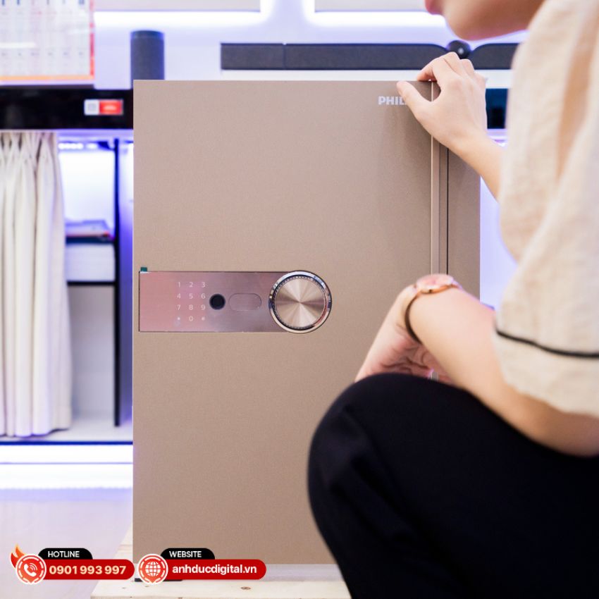 Thiết kế bảng số cảm ứng ẩn của két sắt Philips SBX202