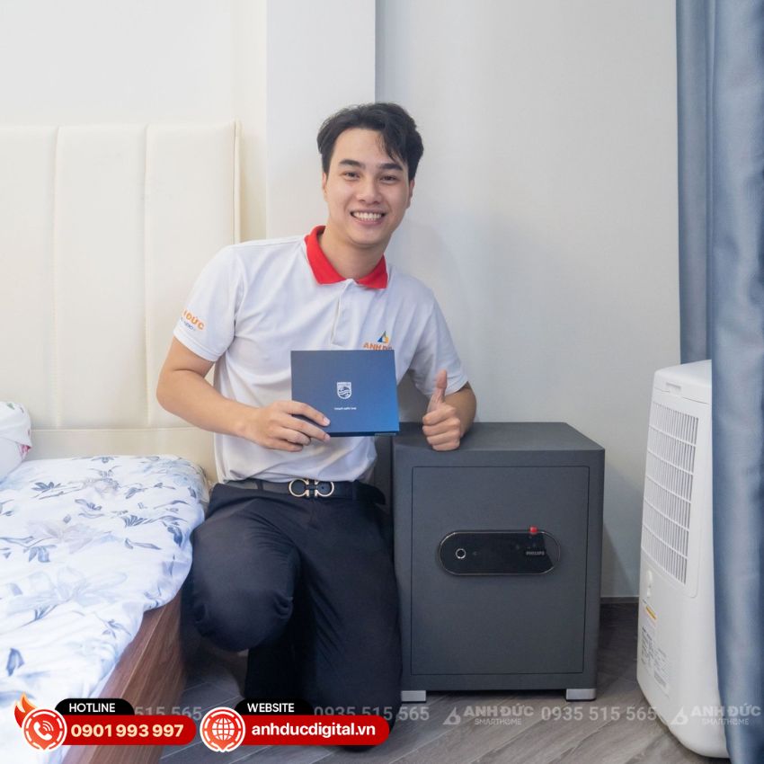 Thiết kế sang trọng của két sắt thông minh Philips SBX601