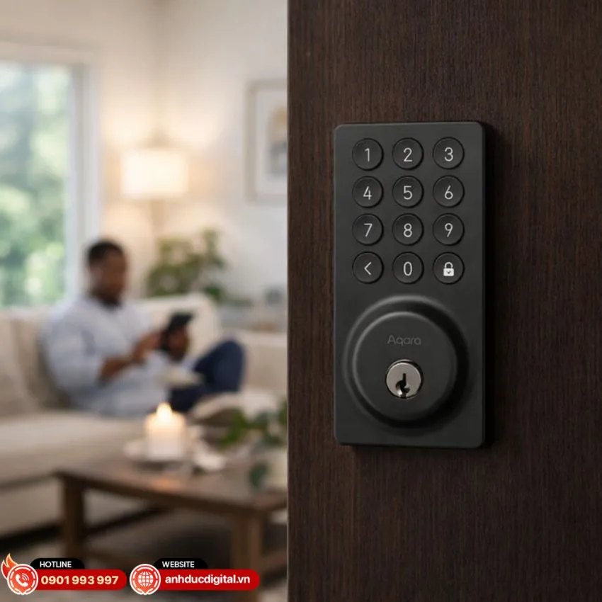 K&iacute;ch thước th&acirc;n kh&oacute;a v&agrave; th&ocirc;ng số đố cửa Aqara B50 100mm