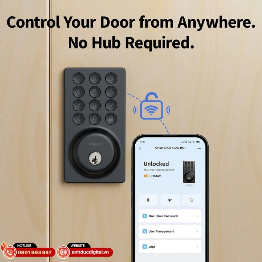 Kết nối Wi-Fi 6 trực tiếp tr&ecirc;n Aqara B50