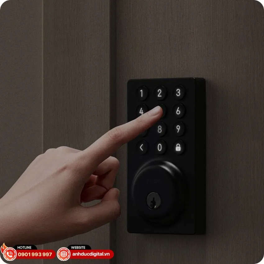 B&agrave;n ph&iacute;m số cảm ứng v&agrave; c&aacute;c chế độ mở kh&oacute;a Aqara B50