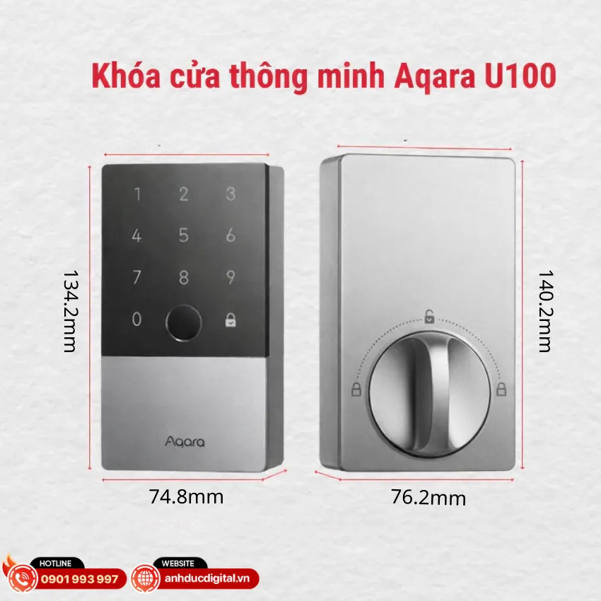 Kh&oacute;a th&ocirc;ng minh Aqara U100