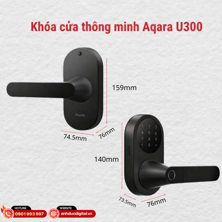 Kh&oacute;a th&ocirc;ng minh Aqara U300