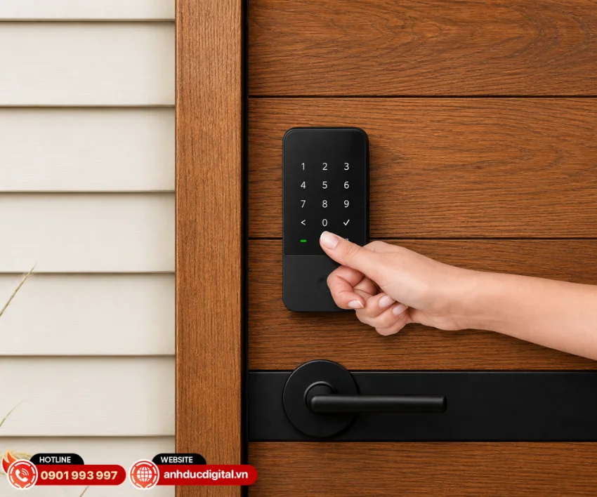 Kh&oacute;a cửa th&ocirc;ng minh Aqara U400 t&iacute;ch hợp cảm biến v&acirc;n tay c&oacute; tốc độ nhận diện cực nhanh