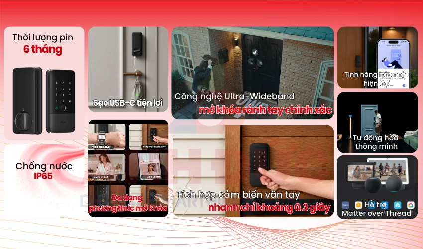 Kh&oacute;a cửa th&ocirc;ng minh Aqara U400