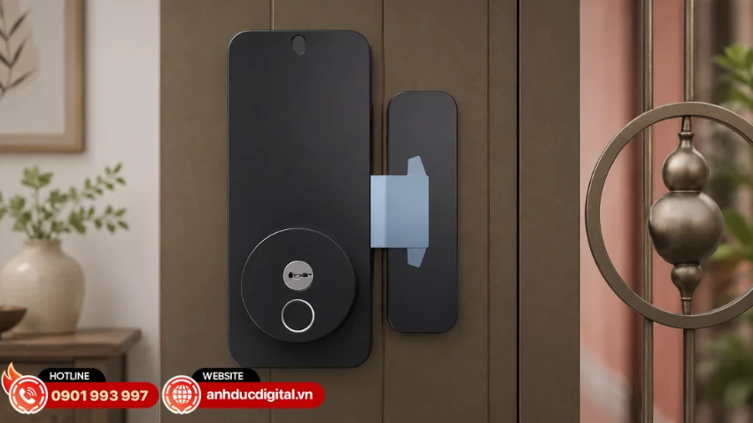 Kh&oacute;a cổng th&ocirc;ng minh U500 Gate Lock được thiết kế với th&acirc;n kim loại nguy&ecirc;n khối chắc chắn
