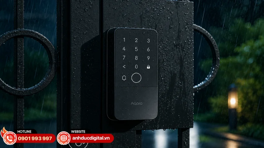Kh&oacute;a cổng th&ocirc;ng minh U500 Gate Lock được thiết kế đạt chuẩn chống nước IP65