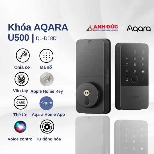 Khóa cửa thông minh Aqara U500 | Gate Lock DL-D18D (Chính hãng)