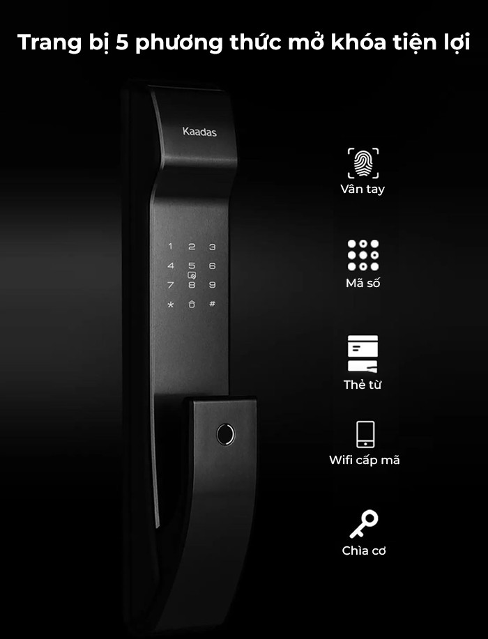 Đa dạng phương thức mở khóa cao cấp