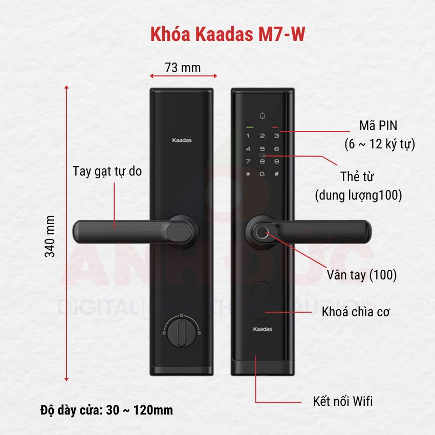 Khóa Kaadas M7-W tong quan