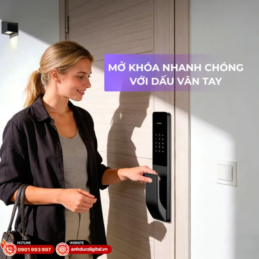 Kaadas Q15-5WK sử dụng cảm biến v&acirc;n tay b&aacute;n dẫn FPC