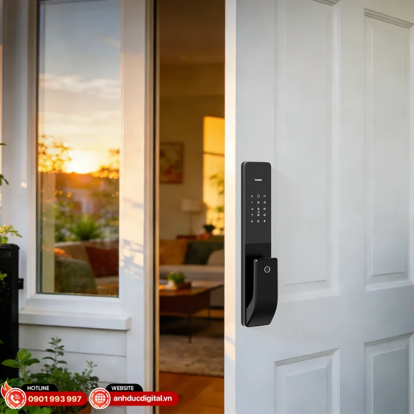 T&iacute;nh năng auto lock tr&ecirc;n Kaadas Q15-5WK cho ph&eacute;p kh&oacute;a tự động chốt cửa ngay