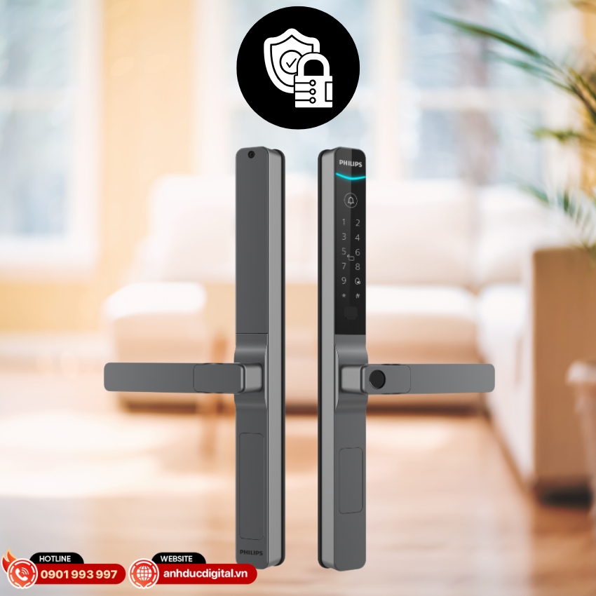 Khóa Philips DDL611S-5HBS được thiết kế với nhiều lớp bảo mật hiện đại