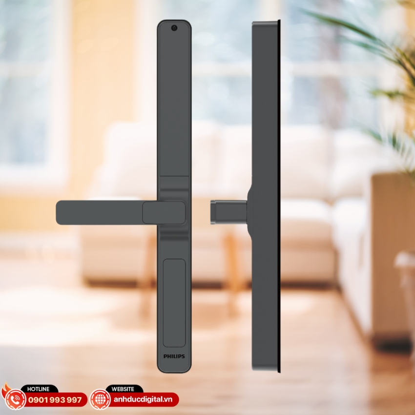 Khóa Philips DDL611S-5HBS được thiết kế với cơ chế thân khóa bán tự động