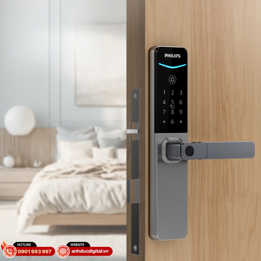 Philips DDL615-5HBS được thiết kế tối ưu để dễ dàng lắp đặt trên nhiều loại cửa