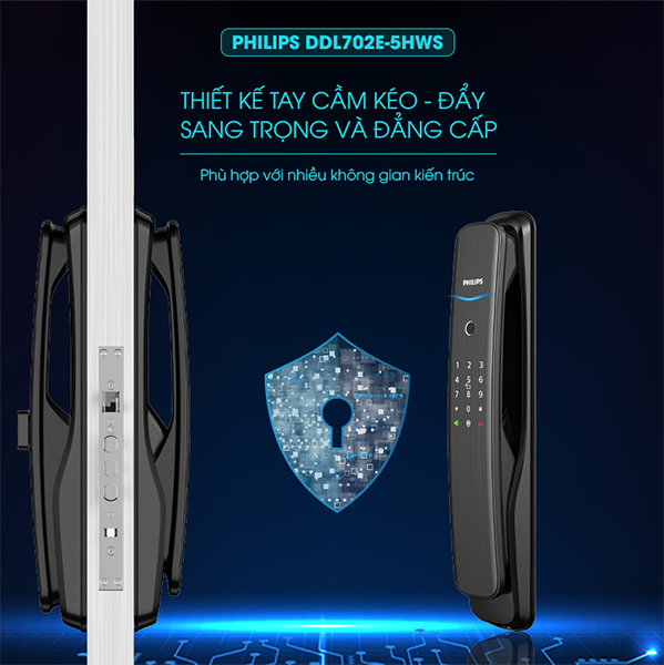Khóa Philips DDL702E-5HWS 6
