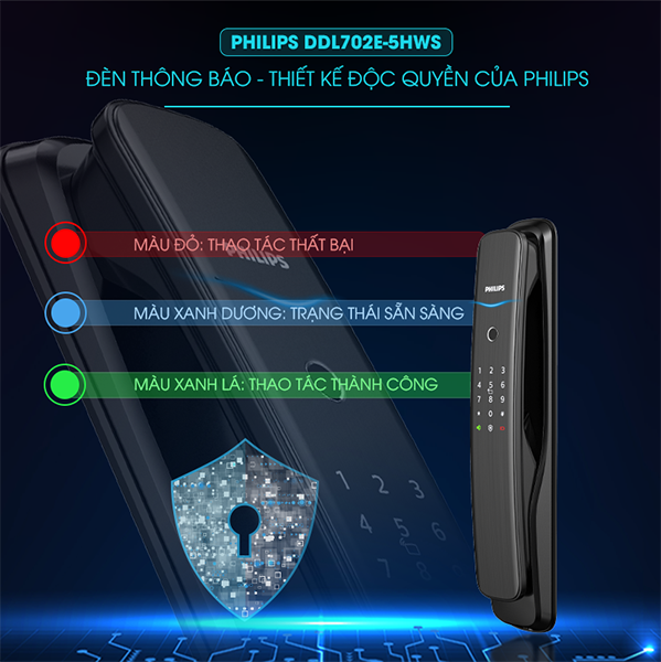 Khóa Philips DDL702E-5HWS 7